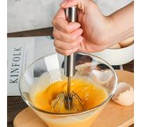 Frullino per le uova in acciaio inossidabile Miscelatore semiautomatico durevole per mescolare la crema alle uova senza sforzo, mescolando e battere per la cottura in cucina