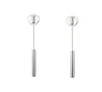 Frullino Per Le Uova Semiautomatico Frusta Per Uova In Acciaio Inossidabile 304 Sbattitore Manuale Agitatore Girevole Automatico Accessori Per La Cottura Strumenti Frusta Per Palloncini(2pack S)