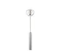 Frullino Per Le Uova Semiautomatico Frusta Per Uova In Acciaio Inossidabile 304 Sbattitore Manuale Agitatore Girevole Automatico Accessori Per La Cottura Strumenti Frusta Per Palloncini(10-Inch)