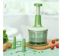 Frullo il Tuo Tritatutto Manuale a Pressione, 2500ml Pedro Chef Trita Tutto a Mano, Pedro Chef Mixer Tritatutto da Cucina Manuale, Tritatuto a Mano, Coltello in Acciaio Inossidabile 420J2 3D