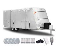 FRUNO Copertura per camper in tessuto Oxford da viaggio per rimorchio da viaggio da 21'9"-24' impermeabile resistente agli strappi e anti-UV copertura per camper per neve invernale con copertura per