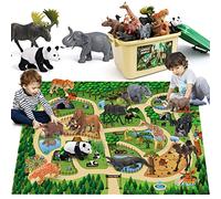 FRUSE Animali Giocattolo per Bambini con 145x98cm Grande Tappeto da Giochi