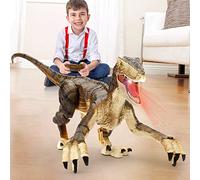 FRUSE Dinosauri Giocattolo Telecomandato, Camminando e Ruggendo Dinosauro Giocattolo Realistici con Suoni Ruggenti e Luce LED,Dinosauro Robot Regalo per Bambini Ragazzi Ragazze 3 4 5 6 7 8 9 Anni