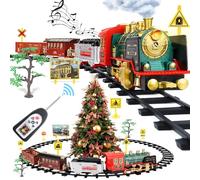 FRUSE Trenino Elettrico per Bambini,Trenino Elettrico di Natale con Affumicato, Luci e Suoni,Pista Treno Elettrico è un Regalo di Giochi per Bambini 3 4 5 6 7 8 9 Anni