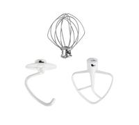 Frusta A Filo K45WW, Gancio For Impastare K45DH, Pala Piatta Rivestita K45B, Compatibile Con Accessori For Robot Da Cucina KitchenAid Con Testa Inclinabile.