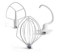 Frusta a filo K5AWW piatta K5AB Gancio for impastare K5ADH C Compatibile con Kitchenaid K5 KSM50 KSM5 4.8L Ciotola Sollevabile Impastatrice verticale