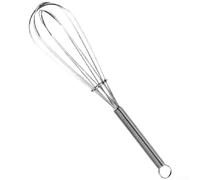 Frusta a mano in acciaio inox 430 per mini frusta per uova, manico a molla, miscelatore per crema, impugnatura flessibile, dimensioni compatte 18 x 2,5 x 0,6 cm, colore argento, facile da pulire, per