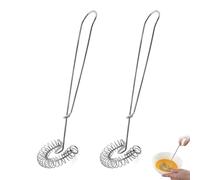 Frusta a spirale, frusta da cucina, in acciaio inox, lavabile in lavastoviglie, frusta a spirale per frusta piatta, frusta piatta, frusta piatta (2 pezzi)