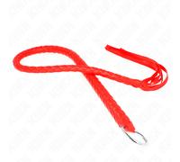 Frusta BDSM con Anello Mano Kink - 65 cm, Rosso