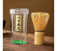 Frusta cinese per cerimonia del tè con scatola, set di fruste in bambù per tè Matcha, accessori per la preparazione di tè in polvere