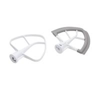 Frusta Con Bordo Flessibile In Metallo E Frusta Piatta Rivestita | Compatibile con KitchenAid K45 K45SS Ciotola for miscelatore con testa inclinabile 2 pezzi/set 4,5 QT