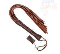 Frusta con nappa marrone, imbracatura in morbida ecopelle con impugnatura, strumenti per la formazione didattica, accessori per costumi