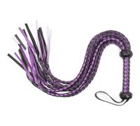 Frusta con nappe artificiali viola affascinante, frusta da allenamento, strumento di allenamento equestre