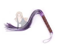 Frusta con nappe in pelle viola Gioco di ruolo e strumento di esercizio