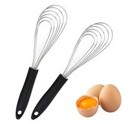 Frusta Da Cucina in Acciaio Inox 2Pezzi Mini Frusta Da Cucina Frusta Cucina a Anti-aderente27 Cm Frusta a Mano in Acciaio Inossidabile,frusta Manuale Per Cottura