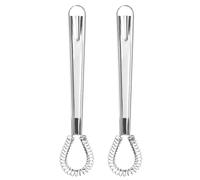 Frusta Da Cucina Sbattitore Manuale Frusta Portatile In Acciaio Inossidabile Da 2 Pezzi, Mini Utensili Cucina, Montalatte, Caffè, Cremoso Frullatore Efficiente(A)