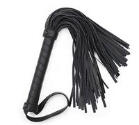 Frusta da Equitazione, Nero Frustino,Outdoor Sports Portatile Antiscivolo Simil Pelle Frustino Cavallo,per Cavallo Performances, Equestrianism Cavallo Corto,Frusta in Pelle con Frange