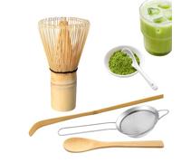 Frusta da tè in polvere - Materiale vegetale 11x6cm | Miscelatore portatile con schiuma liscia, preparazione tradizionale del tè, set di strumenti riutilizzabili, strumento di miscelazione | Cerem