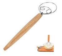 Frusta danese impasto professionale frusta in acciaio inox frusta per impasto danese come accessorio per la cottura del pane Frullatore per impasto con manico in legno Danish Whisk Impastatrice per
