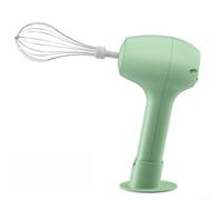 Frusta elettrica ricaricabile portatile, frusta elettrica con supporto verticale, frusta compatta per uova e panna per cottura (verde chiaro)