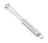 Frusta ergonomica in acciaio inox per mescolare uova con design a sfera per una migliore miscelazione