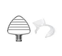 Frusta For Pasticceria Con Testa Inclinabile Da 4,5-5QT E Attacco Sicuro For Scudo Versatore Frusta Piatta In Acciaio Inossidabile, Compatibile Con Kitchenaid, W10616906 KSM103,