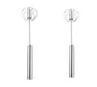 Frusta For Uova Semiautomatica In Acciaio Inox 304, Sbattitore Manuale A Mano, Mescolatore For Uova Auto-rotante, Accessori Da Cucina, Utensili For Uova(2PCS S)