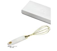 Frusta impastatrice metallo dorato diam.5,5x28 cm bomboniera con scatola regalo