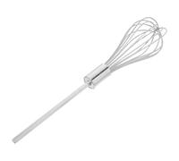 Frusta in Acciaio Inox per Trapano, Accessorio Cucina Versatile | Attacchi Sostituibili, Conversione per Miscelatore da Trapano, Uso in Cucina e Pasticceria, Finitura Argento
