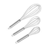 Frusta in metallo - pallone frullatore, frusta in metallo spesso in acciaio inox | Frusta flessibile in filo di acciaio, manici solidi e impugnatura antiscivolo in silicone per frusta