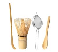 Frusta in polvere per tè - Miscelatore da cucina Strumento per miscelare bevande, frullatore in polvere 4X per tè verde, set frullatore, preparazione della spazzola per cipria, creatore di bevande