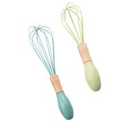 Frusta in Silicone con Manico in Legno, Set 2 Pezzi da 10 e 12 Pollici