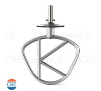 Frusta K Alluminio per Kenwood Chef, Premiere, Sense, Titanium, Elite, KV3, ...