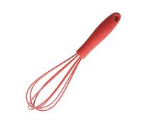 Frusta manuale in silicone for uova, frusta a palloncino in filo rivestito in, compatibile for frullare, cucinare e mescolare(2PCS Red)