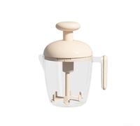 Frusta manuale per uova con meccanismo a pressione semiautomatica, frusta a mano con beccuccio filtro integrato e manico ergonomico per mescolare uova e batteria (bianco/1 pezzo)