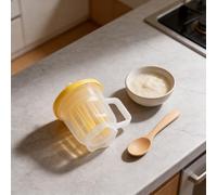 Frusta manuale per uova strapazzate, frittelle e schiuma di latte, struttura in ABS, compatta, 13,4 x 13 x 10,5 cm, lavabile in lavastoviglie