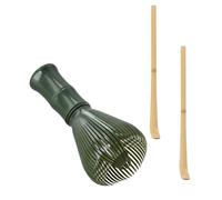 Frusta Matcha,100 Bristles Frusta Matcha Tradizionale,Frusta Matcha in Resina con 2Pcs Matcha Cucchiaino Polvere,Matcha Set Cerimonia del Tè Giapponese per Tèceremonia,Preparazione Bevande al tè