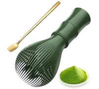 Frusta Matcha, Kit di Partenza per Matcha Tradizionale, Strumenti per Preparazione Matcha Whisk, Matcha Set, Materiale Resina con Cucchiaio a Manico Lungo