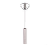 Frusta per impastatrice manuale in acciaio inox, design rotante, per impasti e uova da cucina, 24,6 cm