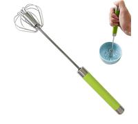 Frusta per uova, agitatore rotativo | Frusta a frusta manuale in acciaio inossidabile | Frusta da cucina semiautomatica, frullatore, montalatte per cucinare, mescolare, cucinare, battere