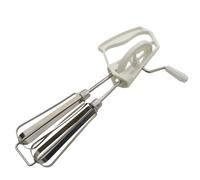 Frusta per uova, in acciaio, frullatore per uova con 2 teste di miscelazione, Whizzy Whissk di lunga durata, miscelatore rotante multifunzionale per una cottura efficiente