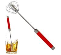 Frusta per uova - Miscelatore da cucina in acciaio inossidabile, Frusta rotante multifunzione a spinta manuale per una preparazione rapida e una miscelazione omogenea, Frullatore manuale per dettagli