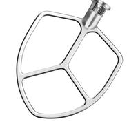 Frusta piatta, compatibile con robot da cucina KitchenAid da 5-6 litri con ciotola sollevabile, paletta in acciaio inossidabile lucidato