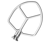 Frusta piatta, compatibile con robot da cucina KitchenAid da 5-6 litri con ciotola sollevabile, ricambio for attacco a paletta in acciaio inossidabile lucidato Airkitrep