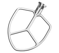 Frusta piatta, compatibile con robot da cucina KitchenAid da 5-6 litri con ciotola sollevabile, ricambio for attacco a paletta in acciaio inossidabile lucidato Airkitrep