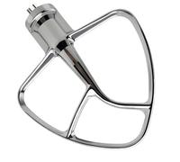 Frusta Piatta In Acciaio Inossidabile K45B, Compatibile Con KitchenAid, Attacco A Paletta Lucidato For Robot Da Cucina Con Testa Inclinabile Da 4,5-5 Qt