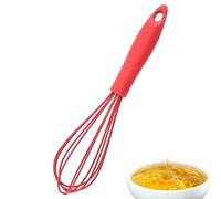 Frusta piccola in silicone - Mini frusta resistente al calore per pentole antiaderenti, 6,3x6,3x26,3 cm | per le uova manuale con fili in silicone per colazione, frullatore manuale con impugn