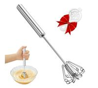 Frusta rotativa a spinta manuale per cucinare, frusta semiautomatica per uova da 30,5 cm, frusta da cucina in acciaio inox per miscelare, montalatte versatile, frusta, frusta a mano