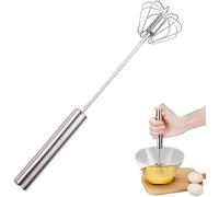 Frusta semiautomatica in acciaio inox, frusta semiautomatica, frusta, mixer a spinta girevole per frusta, frusta, mescolare (10 cm)