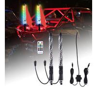 Fruste dell'antenna illuminate Luce a fruste LED RGB per camion UTV da 1